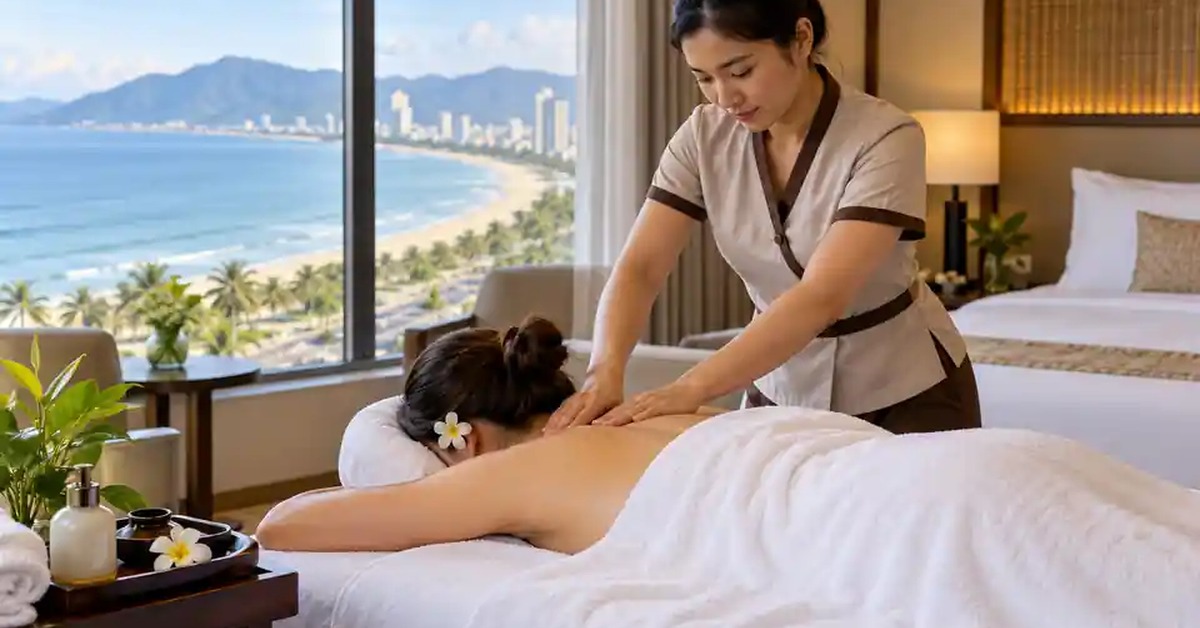 Professional Da Nang hotel massage illustration